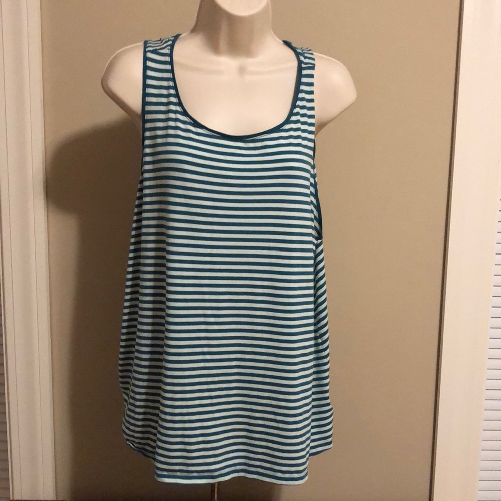 Old Navy Everywear Teal Stripped Tank
